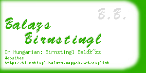 balazs birnstingl business card